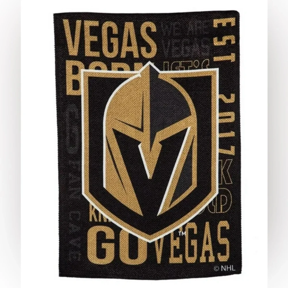 Evergreen Flag, Las Vegas Golden Knights, Fan Rules ES Gar, 18'' x 0.15'' inches